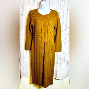NY Collection Women’s Medium Tan Sweater Dress